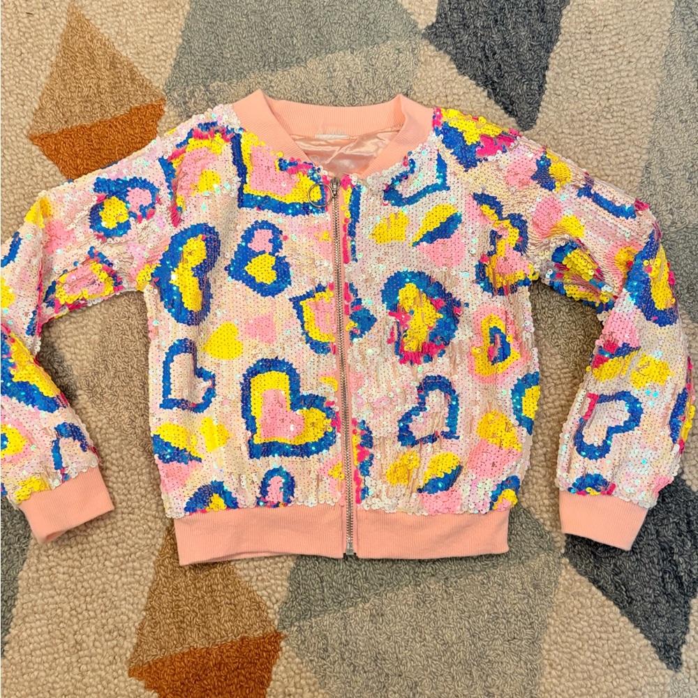 Colorful Sequin Heart Jacket